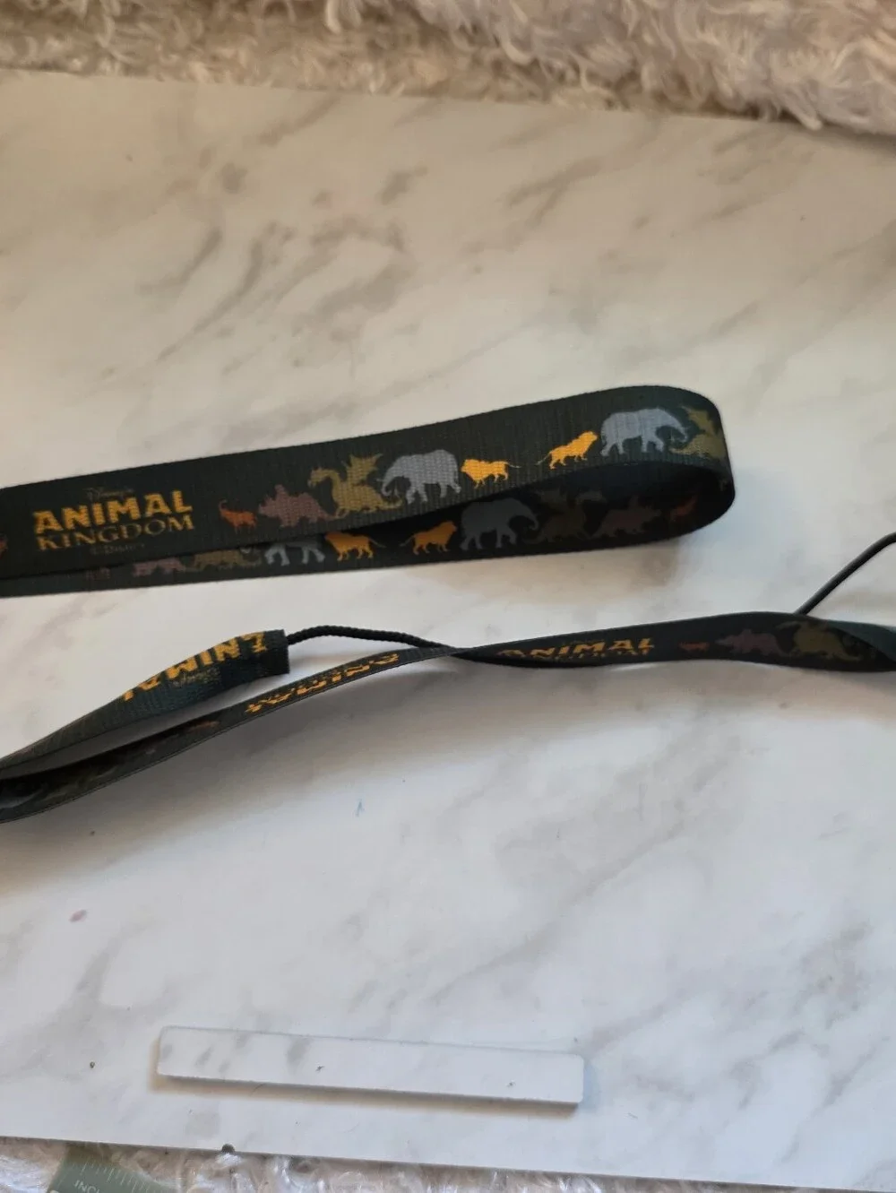Animal Kingdom water bottle laynard with Multicolor Animal Silhouettes